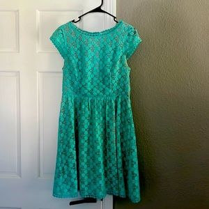 Blue lace dress